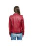 IRO 100% Lambskin 100% Rayon Burgundy Leather Jacket Size M - photo 2
