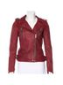 IRO 100% Lambskin 100% Rayon Burgundy Leather Jacket Size M - photo 5