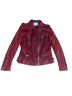 IRO 100% Lambskin 100% Rayon Burgundy Leather Jacket Size M - photo 8