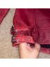 IRO 100% Lambskin 100% Rayon Burgundy Leather Jacket Size M - photo 11