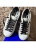 P448 100% Leather White Brown Sneakers Size 8 - photo 9