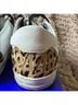 P448 100% Leather White Brown Sneakers Size 8 - photo 3