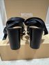 MICHAEL Michael Kors 100% Leather Black Silver Sandals Size 9 1/2 - photo 8