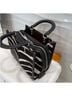 Coach 100% Leather Zebra Print Black White Leather Tote One size - photo 3
