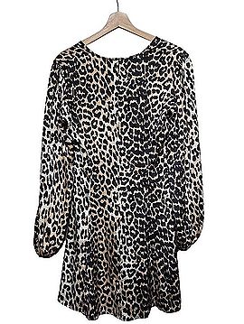 Ganni Silk Leopard Print Mini Dress Casual Dress (view 2)