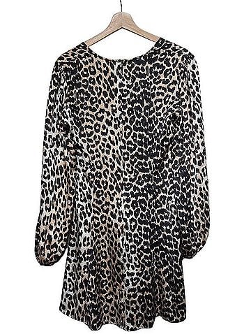 Ganni Silk Leopard Print Mini Dress Casual Dress (view 2)