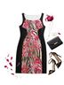 Boston Proper Floral Zebra Print Multi Color Cocktail Dress Size 10 - photo 1