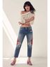 Levi's 100% Cotton Floral Blue Jeans Size 25 - photo 3