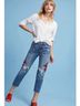 Levi's 100% Cotton Floral Blue Jeans Size 25 - photo 6