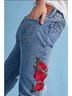 Levi's 100% Cotton Floral Blue Jeans Size 25 - photo 5