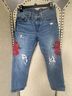 Levi's 100% Cotton Floral Blue Jeans Size 25 - photo 9