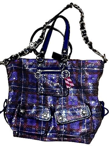Coach Pippy large limited edition Tartan Glam Spotlight Leather Tote (view 1)