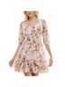 Taylor 100% Polyester Floral Pink Casual Dress Size 6 - photo 1