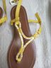 Ralph Lauren Yellow Brown Sandals Size 7 1/2 - photo 11
