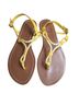 Ralph Lauren Yellow Brown Sandals Size 7 1/2 - photo 1