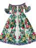 Flying Tomato Floral White Green Casual Dress Size S - photo 1