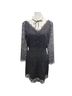 Sandro 100% Polyester 100% Polyamide Floral Black White Cocktail Dress Size 6 - photo 1