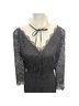 Sandro 100% Polyester 100% Polyamide Floral Black White Cocktail Dress Size 6 - photo 4