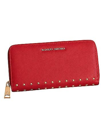 Badgley Mischka Square Studs Long Leather Wallet (view 1)