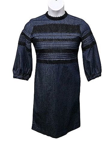 Banana Republic Denim Pintuck Dress Casual Dress (view 1)