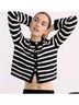 J.Crew Stripes Black White Cardigan Size S - photo 3