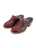 Freebird by Steven 100% Leather Camo Red Burgundy Mule/Clog Size 6 - photo 4