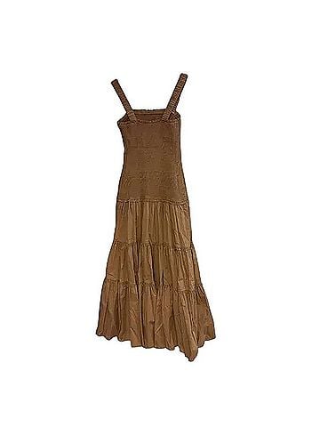 Cinq à Sept Rina Tiered Midi Sahara Tan Casual Dress (view 2)