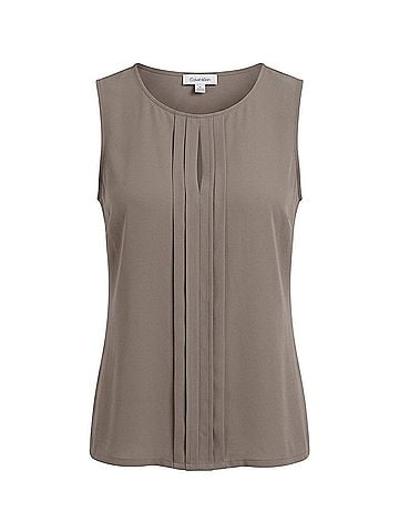 Calvin Klein Pleated Sleeveless Blouse (view 1)