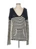 Roxy Stripes Black White Pullover Hoodie Size L - photo 1