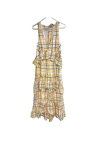 Cinq à Sept Astor Pastel Plaid Tiered Midi Casual Dress (view 1)