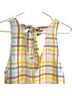 Cinq à Sept 100% Polyester Plaid White Pink Yellow Blue Orange Burgundy Casual Dress Size 6 - photo 4