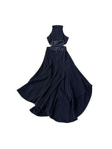 Cinq à Sept Belladonna Cutout Midi Black Cocktail Dress (view 2)