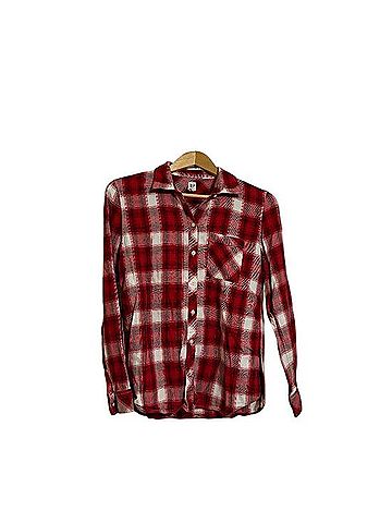 Gap Drapey Plaid Flannel Shirt Long Sleeve Button-Down Shirt (view 1)