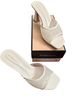 BCBGeneration White Heels Size 9 1/2 - photo 1