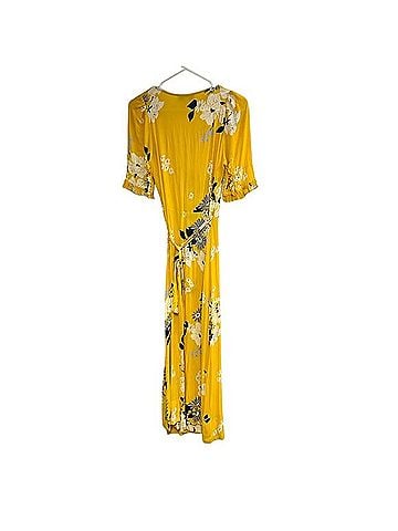 Sea New York Pia Floral Crepe de Chine Wrap Midi Casual Dress (view 2)