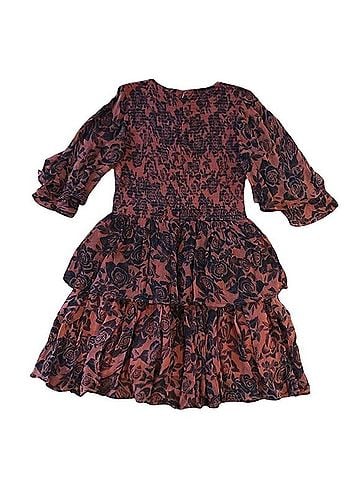 Ganni Beaumont Chiffon Tiered Mini Casual Dress (view 2)