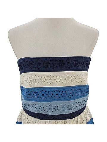 Maeve Anthropologie Strapless Cotton Lace Eyelet Casual Dress (view 2)