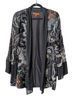 HARARI Print Black Gray Orange Silk Cardigan Size M - photo 1