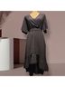 BLOOMCHIC BloomChic Solid Tie Surplice Ruffle High-Low Dress Casual Dress - photo 9