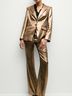 Veronica Beard 100% Polyester 100% Cupro Gold Jacket Size 0X - photo 5