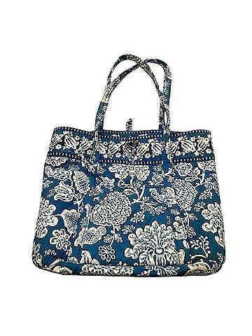 Vera Bradley Teal Blue Floral Quilted Tote Tote (view 1)