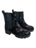 Johnny Was 100% Suede Floral Black Ankle Boots Size 9 - photo 1