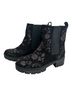 Johnny Was 100% Suede Floral Black Ankle Boots Size 9 - photo 4