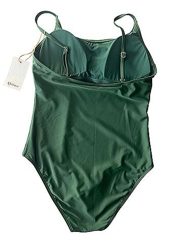 Quince Quince Italian Cami in Palm One Piece Swimsuit (view 2)