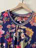 Johnny Was Floral Multi Color Short Sleeve Top Size XS - photo 6