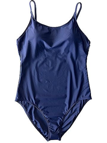 Quince Quince Italian Cami in Deep Navy One Piece Swimsuit (view 1)
