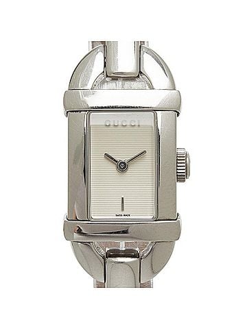 Gucci Gucci Bangle Watch 6800L Quartz White Dial Stainless Steel Leather Women's GUCCI (view 1)