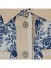 Pol 100% Cotton Floral Blue Ivory Jacket Size L - photo 13