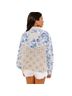 Pol 100% Cotton Floral Blue Ivory Jacket Size L - photo 5