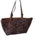 Fossil Graphic Red Black Gray Leather Tote One size - photo 2
